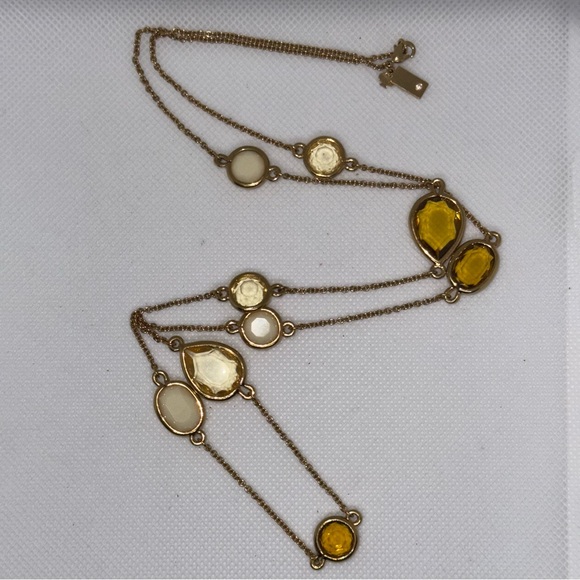 Kate Spade Station Necklace, Crystal Lucite Station Necklace - Picture 5 of 10